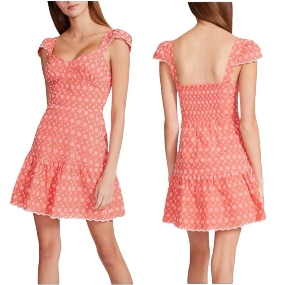 NWT Betsey Johnson Ditsy‎ Eyelet Milk Maid Bustier Mini Dress Duberry